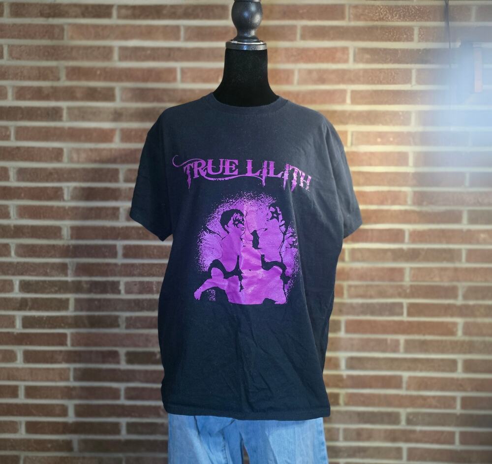 True Lilith Band Graphic T-Shirt Black Purple Goth Post-Punk Indie Rock